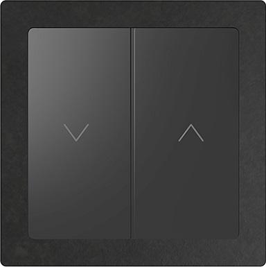 Merten D-Life roller shutter switch (slate polished frame, anthracite insert)